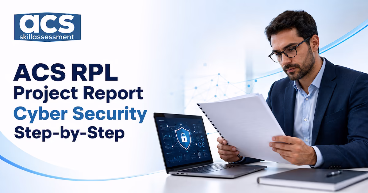 Cyber security professional writing ACS RPL project report with ANZSCO codes and technical documentation