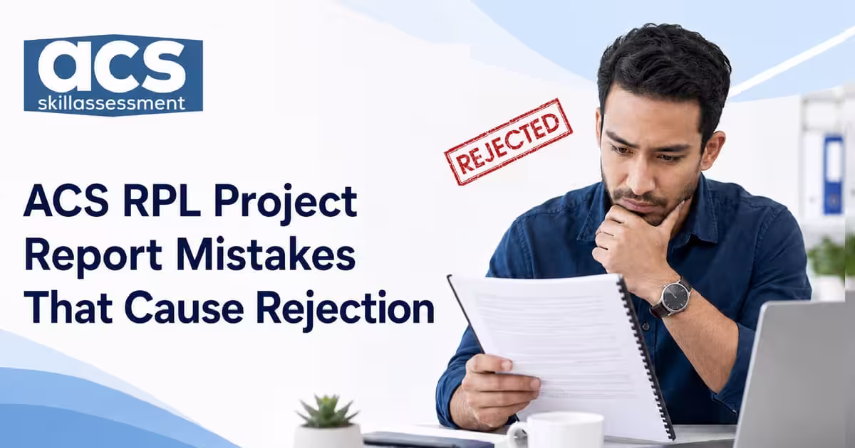 Severity-tiered reference chart of eight ACS RPL project report mistakes that cause assessor rejection