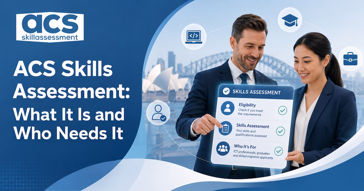 Flowchart of the four ACS skills assessment pathways based on ICT degree and work experience
